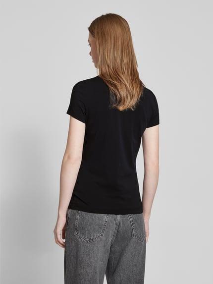 GUESS T-shirt z wyhaftowanym logo Czarny 5