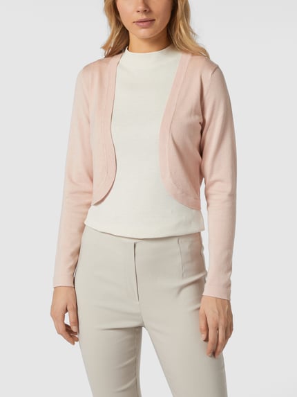 Kaffe Strickbolero in Ripp-Optik Modell 'ASTRID' Rosa 4