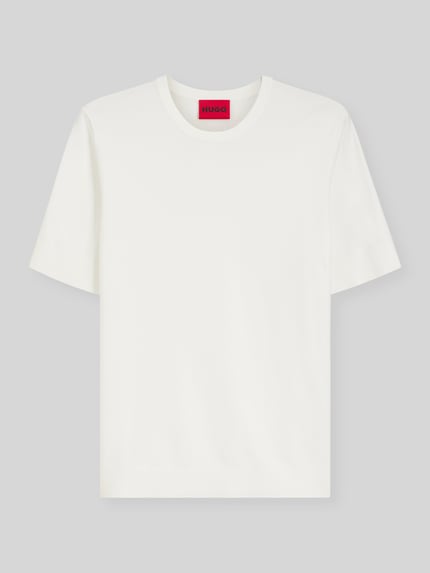 HUGO Sweter o kroju slim fit z drobnego splotu Biały 2
