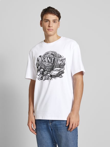 Karl Kani T-Shirt mit Label-Print Weiss 4
