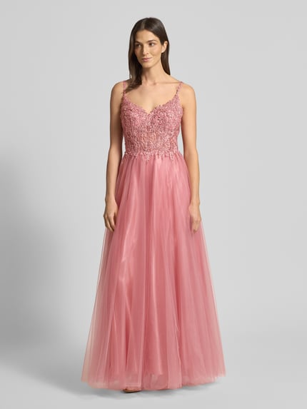 Hey Kyla Avondjurk met bloemrijk kant Roze - 4
