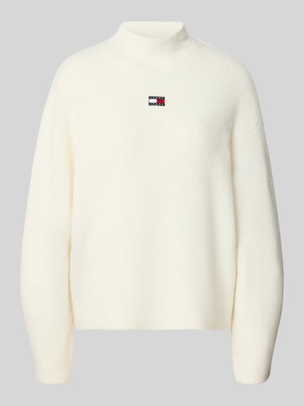 Tommy Jeans Relaxed Fit Pullover mit Alpaka-Anteil Weiss 2