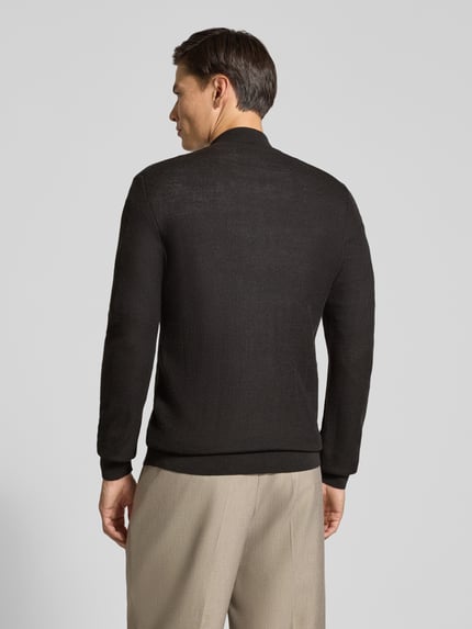 JOOP! COLLECTION Strickjacke aus Woll-Mix mit Stehkragen Black 5