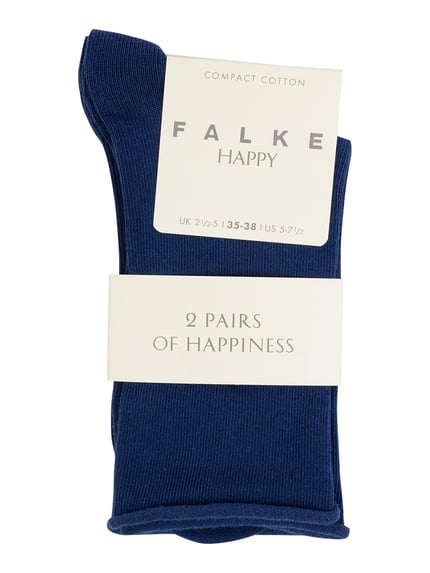 FALKE Sokken met stretch in een set van 2 paar, model 'Happy' Koningsblauw - 2