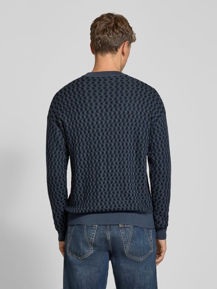 DRYKORN Strickpullover aus Viskose-Woll-Mix Modell 'VALDRIK' Dunkelblau 5