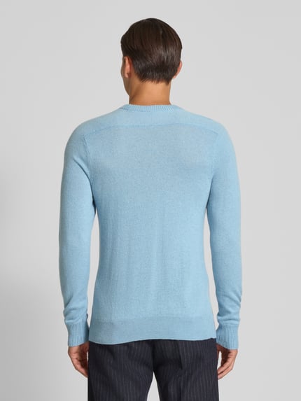FTC Cashmere Kaschmirpullover mit Rundhalsausschnitt Hellblau 5