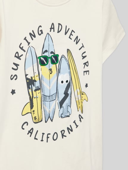 NAME IT T-Shirt mit Statement- und Motiv-Print Offwhite 2