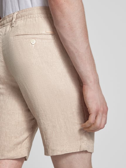 JACK & JONES Korte regular fit broek met tunnelkoord, model 'MYKONOS' Beige - 3