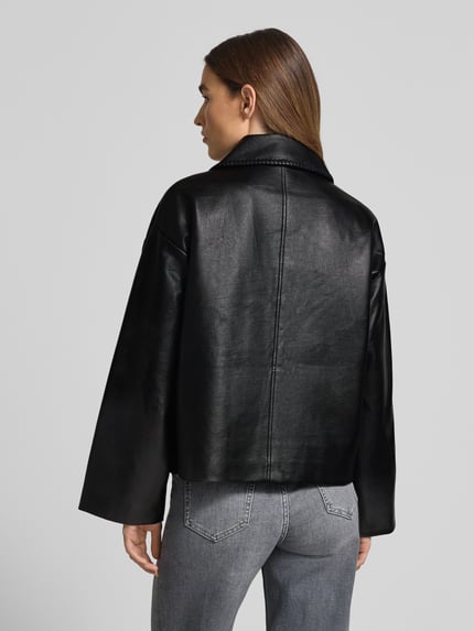 Neo Noir Jack in leerlook, model 'Lunara' Zwart - 5