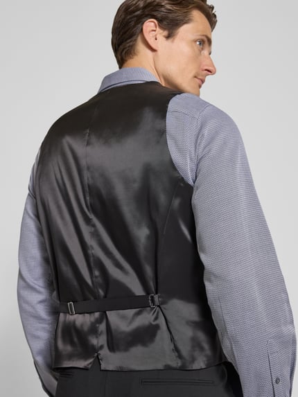 BOSS Regular Fit Anzugweste aus Schurwoll-Mix Black 3