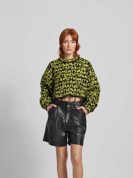 VETEMENTS Oversized sweatshirt met logomotief Zwart - 4