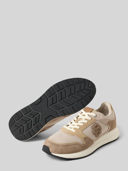 BOSS Low Top Sneaker in Wildleder-Optik Modell 'VINSTON_RUNN_SDMEBB' Beige 4