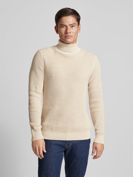 JACK & JONES Premium Coltrui met labeldetail, model 'VIGGO' Zand - 4