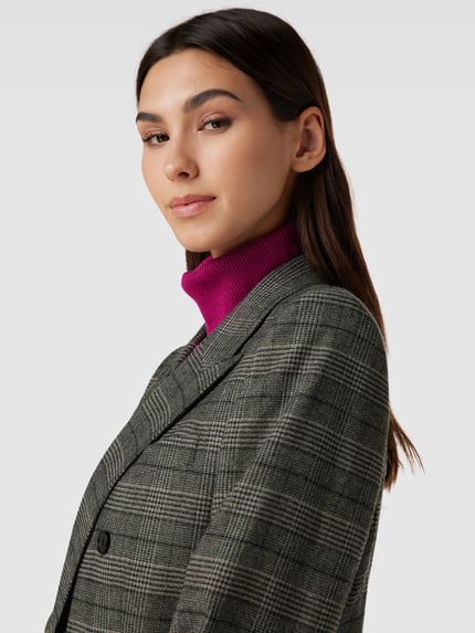 Filippa K Blazer mit Glencheck-Muster und Pattentaschen Mittelgrau Melange 3