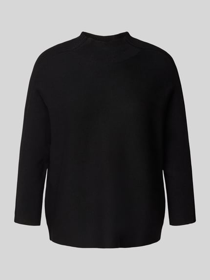 COMMA Strickpullover mit Stehkragen und 3/4-Arm Black 2