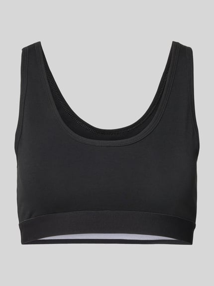 SNOCKS Bustier z elastycznym pasem i detalem z logo Czarny 1