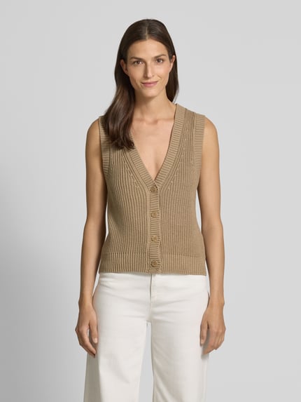MOS MOSH Gilet met V-hals, model 'Kirby' Beige - 4