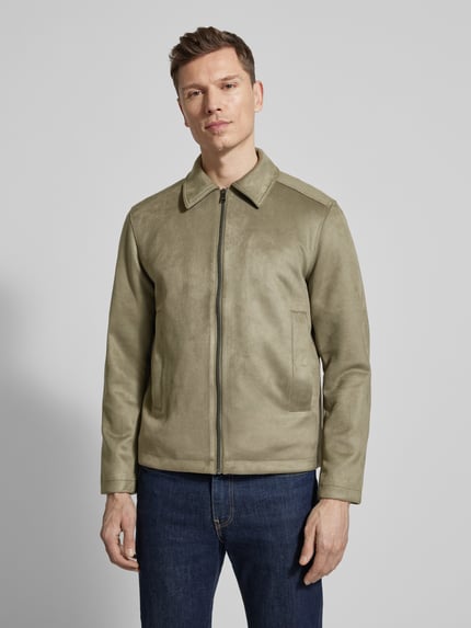 Tom Tailor Denim Regular Fit Jacke in Lederoptik  Oliv 4