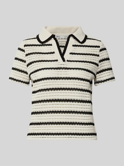 Strickshirt mit Polokragen Modell 'MIFFY' Shop The Look MANNEQUINE