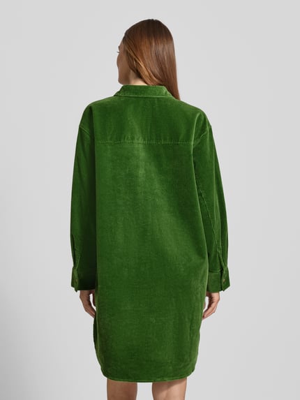 Jake*s Casual Knielange overhemdjurk van corduroy Grasgroen - 5