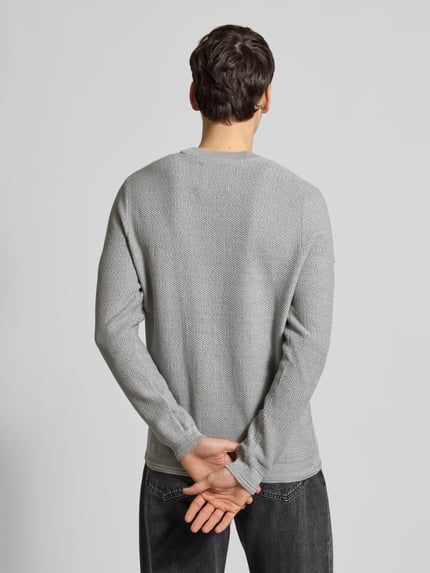 Superdry Strickpullover mit gerippten Abschlüssen Hellgrau 5