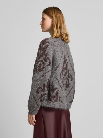 MOS MOSH Loose Fit Strickpullover aus Woll-Mix Modell 'Daya' Mittelgrau 5