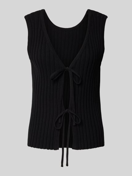 PIECES Top o kroju regular fit z mieszanki bawełny model ‘JOYLYNN’ Czarny 2