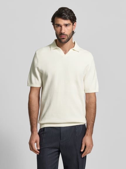 MCNEAL Koszulka polo w kroju regular fit z prążkowanymi wykończeniami Écru 4