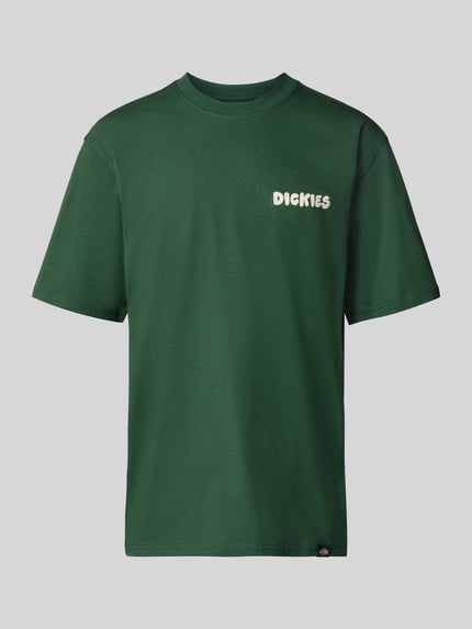 Dickies T-shirt met labelprint, model 'GORDONSVILLE' Donkergroen - 2