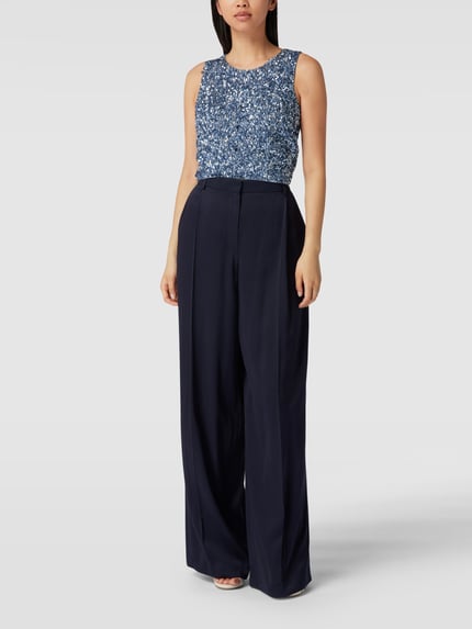 Lace & Beads Kort top met pailletten Bleu - 1
