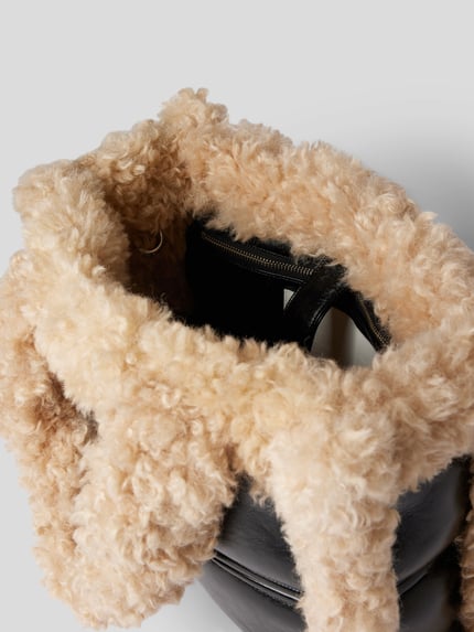 Stand Studio Handtas met teddybont Zwart - 5