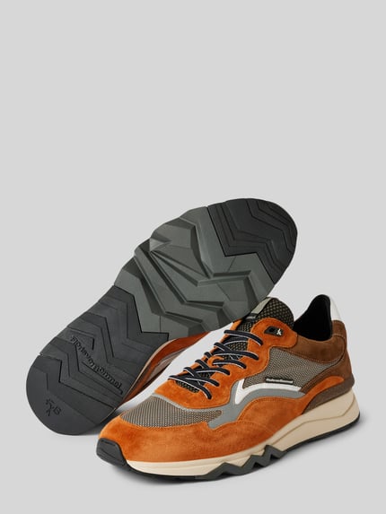 Floris van Bommel Ledersneaker mit Label-Patch Modell 'De Zager' Cognac 4