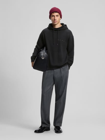 HUGO Regular Fit Hoodie aus reiner Baumwolle Modell 'Dikenhood' Black 1