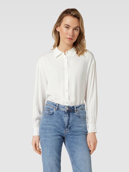 MSCH Copenhagen Overhemdblouse met knoopsluiting, model 'Sandelina' Offwhite - 4