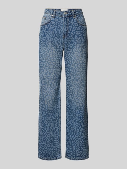 Neo Noir Straight Leg Jeans im 5-Pocket-Design Modell 'Simona' Jeansblau 2