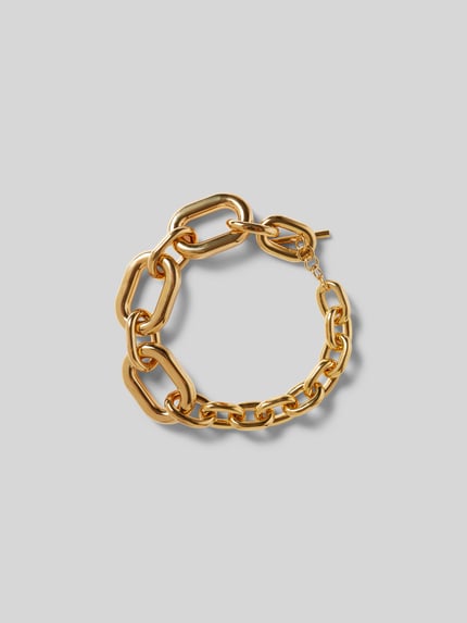 Rabanne Halsketting met labeldetail Goud gemêleerd - 2