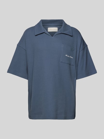 Koszulka polo o kroju oversized z nadrukiem z logo Shop The Look MANNEQUINE