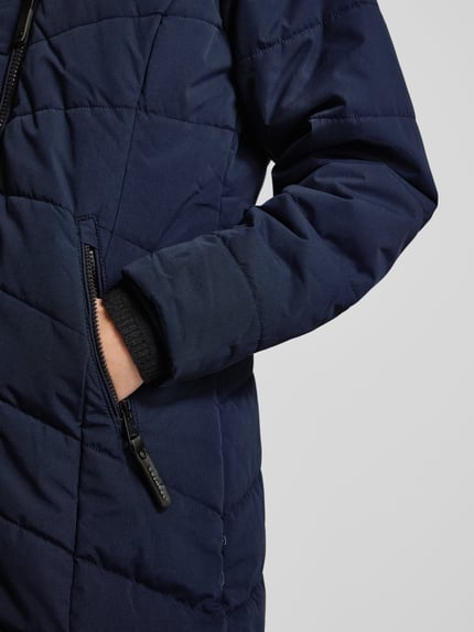 ragwear Gewatteerde lange jas met tweewegsritssluiting, model 'Dizzie' Marineblauw - 3
