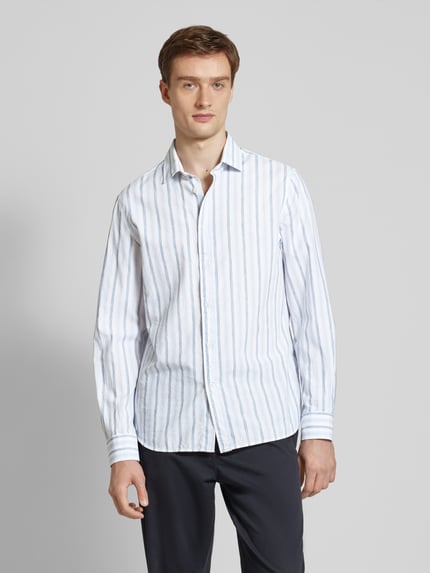 MANGO Regular Fit Freizeithemd aus Baumwoll-Leinen-Mix Modell 'ALCUDIA' Hellblau 4