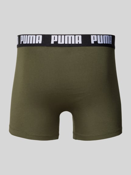 PUMA Trunks mit Label-Detail im 2er-Pack Oliv 3