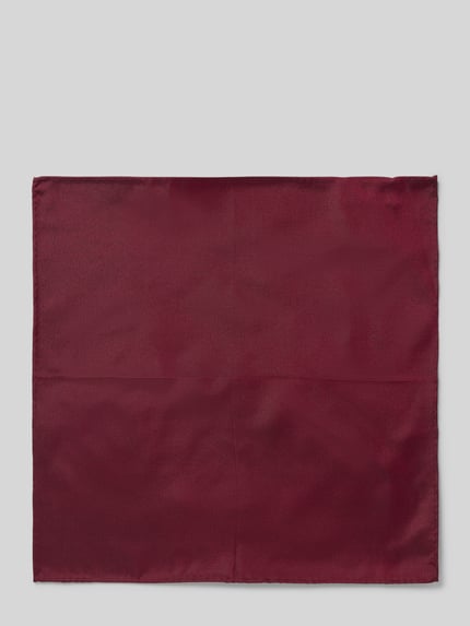 Produktfoto, Einstecktuch aus reiner Seide von Blick, quadratisch, weinrot, feines Strukturmuster, Maße 30 x 30 cm.