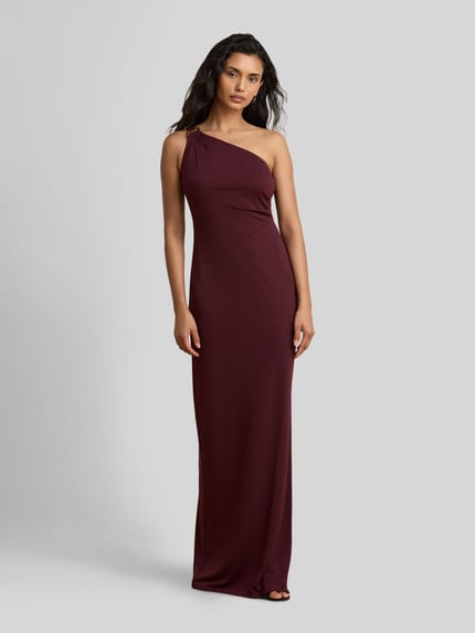 Lauren Ralph Lauren Eng anliegendes Abendkleid mit One-Shoulder Bordeaux 4