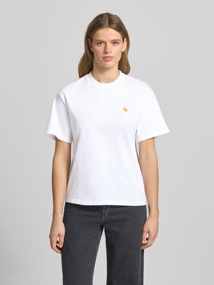 Carhartt Work In Progress T-Shirt mit Label-Stitching Weiss 4