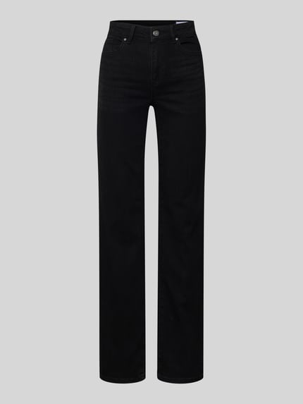 VERO MODA Straight Fit Jeans aus Baumwoll-Mix Modell 'FLASH' Black 2