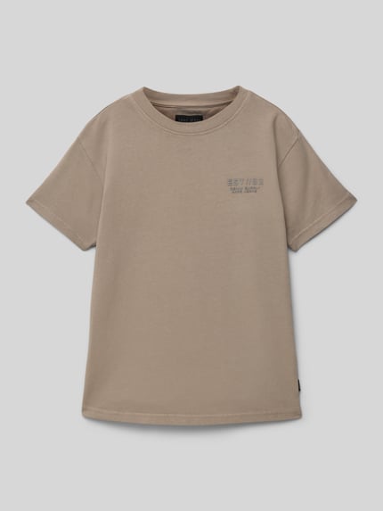 Cars Jeans T-shirt met statementprint aan de achterkant, model 'CENTRAL' Middengrijs - 1