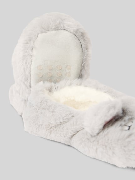 CAPELLI NEW YORK Kuschelsocken mit Zier-Applikationen Modell 'Koala' Hellgrau 2