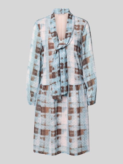 Christian Berg Woman Selection Knielanges Kleid mit Schleifen-Detail Eisblau 2