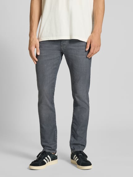 JACK & JONES Jeansy z 5 kieszeniami model ‘GLENN’ Ciemnoszary 4