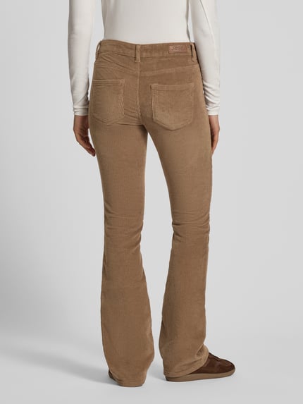 ONLY Flared corduroy broek van katoenmix, model 'MARY' Taupe - 5