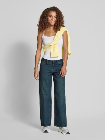 Weekday Low Waist Jeans aus reiner Baumwolle Hellblau 1
